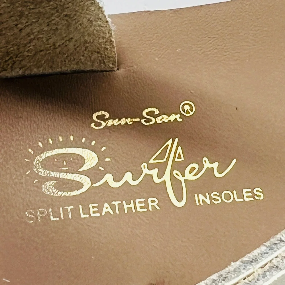 Sun San Sandals Girl 1 White Leather Surfer Adjustable Ankle Buckle Strap Shoes